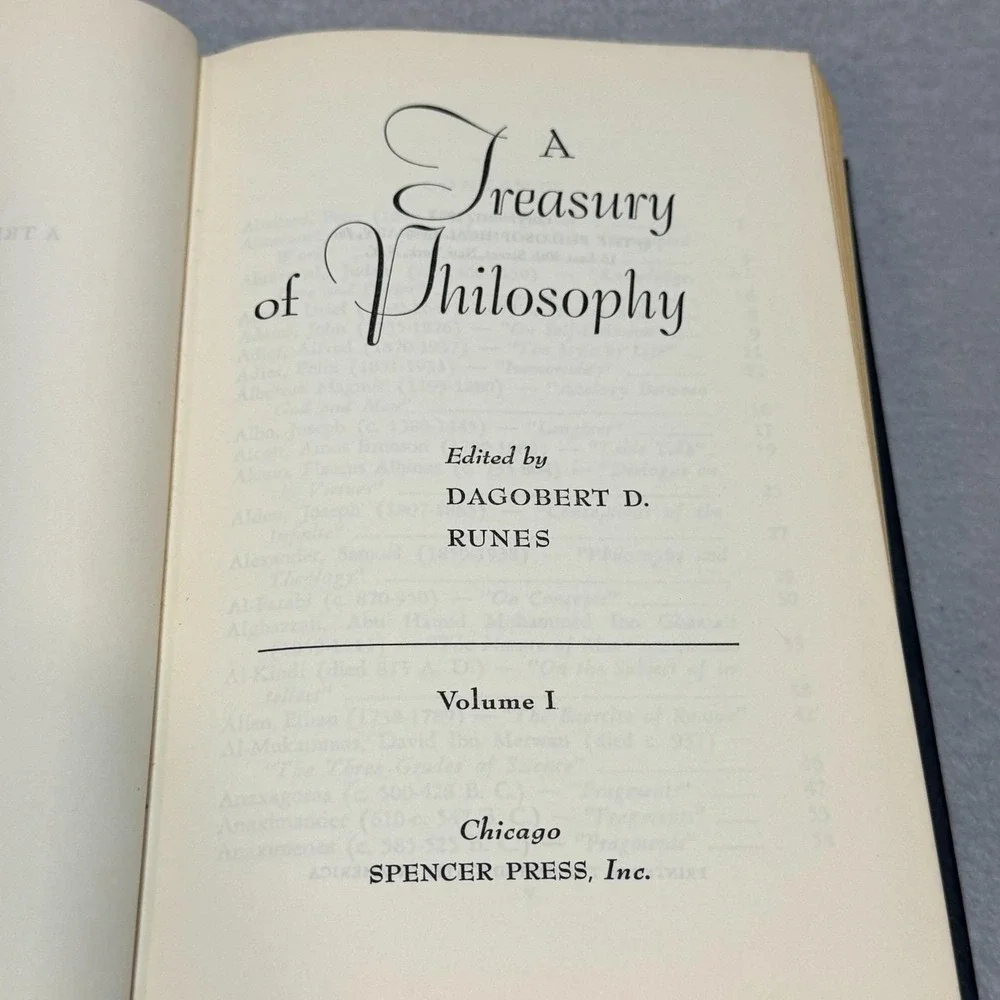 Vintage 1955 A Treasury of Philosophy 2 Volume Set Plato Aristotle Nietzsche HC